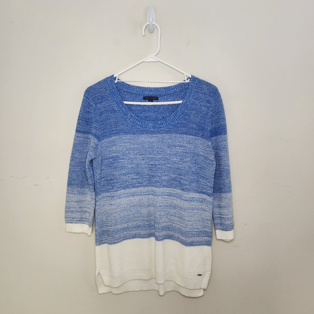 Women's Tommy Hilfiger Blue Knit Sweater Sz Medium